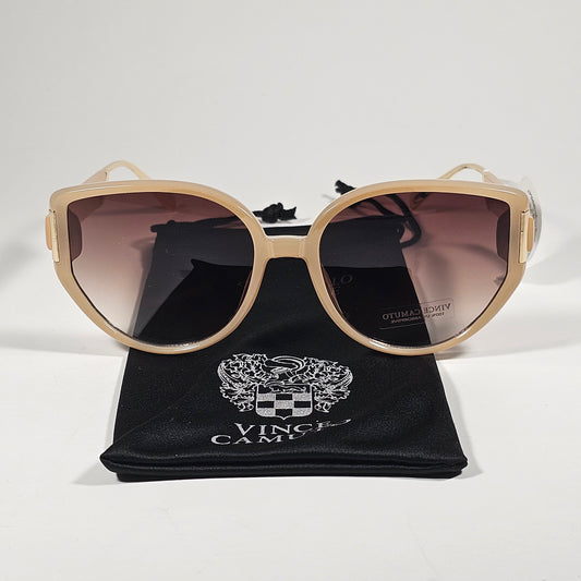 Vince Camuto VC1225 ND Cat Eye Cutoff Sunglasses Nude Gold Frame Brown Gradient Lens - Sunglasses