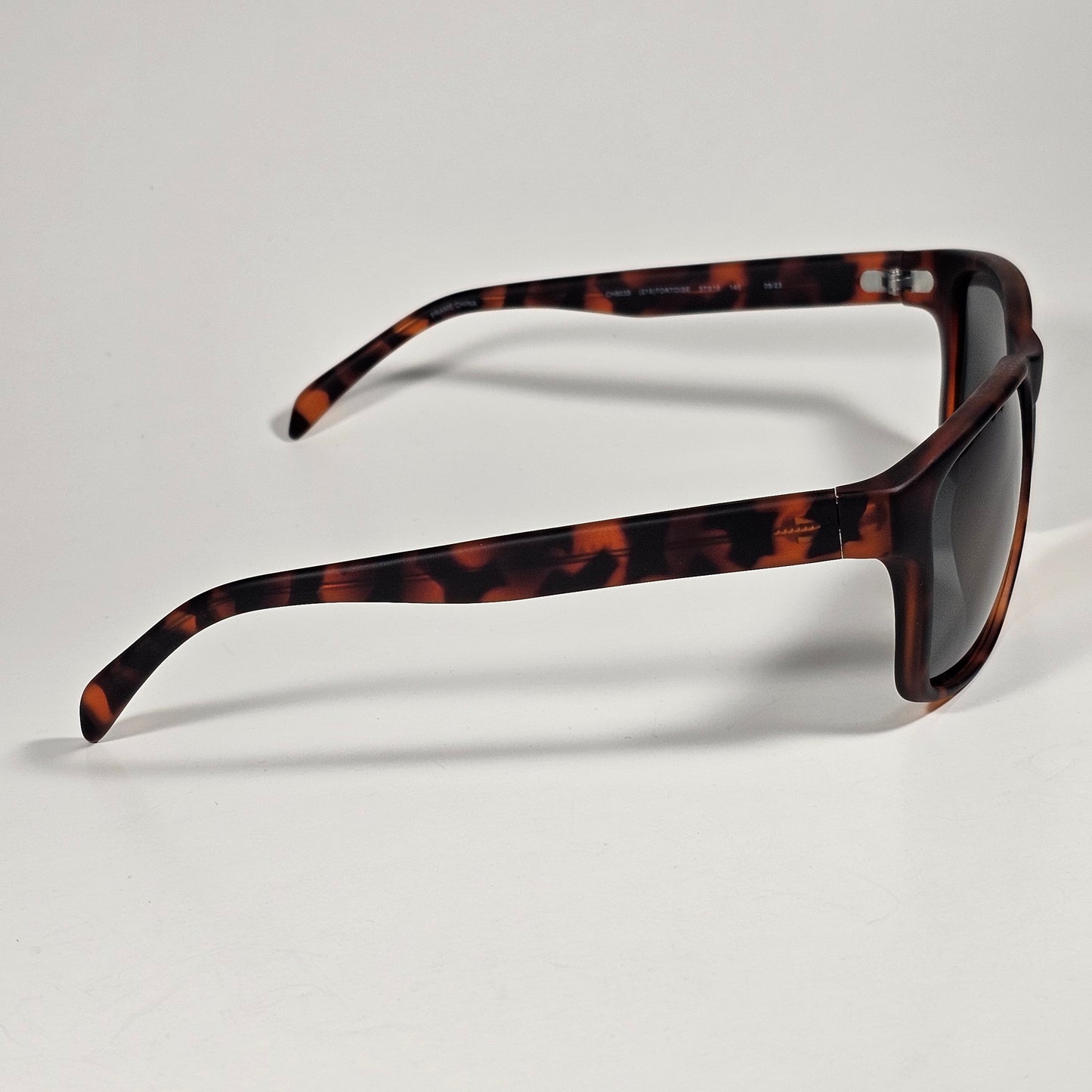 Cole Haan CH8035 215 Polarized Rectangle Sunglasses Matte Brown Tortoise Gray Green Lens - Sunglasses