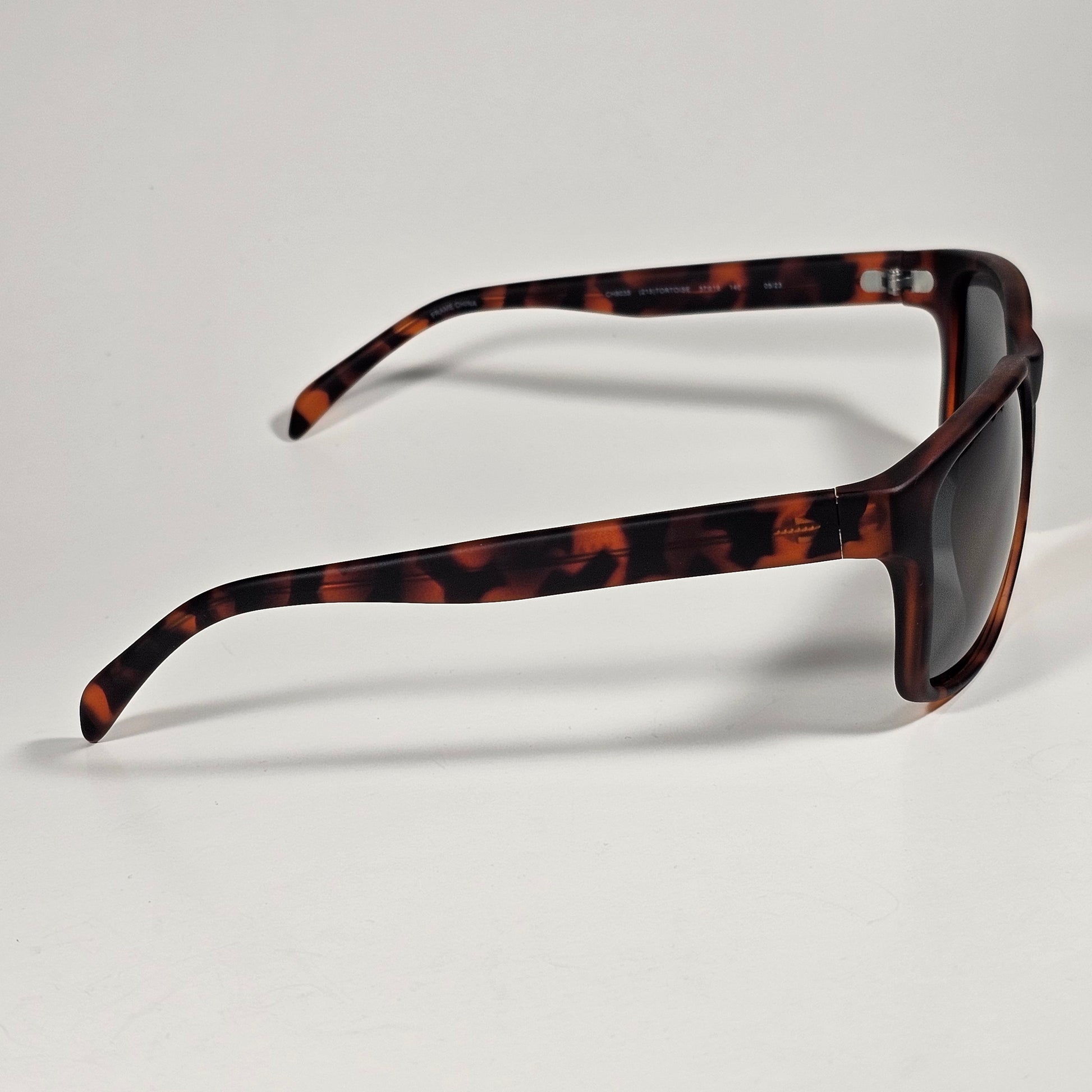 Cole Haan CH8035 215 Polarized Rectangle Sunglasses Matte Brown Tortoise Gray Green Lens - Sunglasses