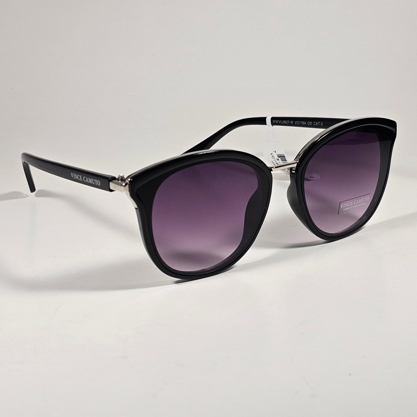 Vince Camuto VC1184 OX Cat Eye Sunglasses Black Frame Smoke Gradient Lens - Sunglasses
