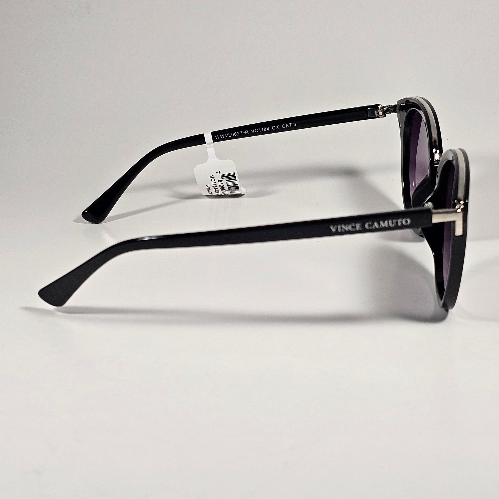 Vince Camuto VC1184 OX Cat Eye Sunglasses Black Frame Smoke Gradient Lens - Sunglasses