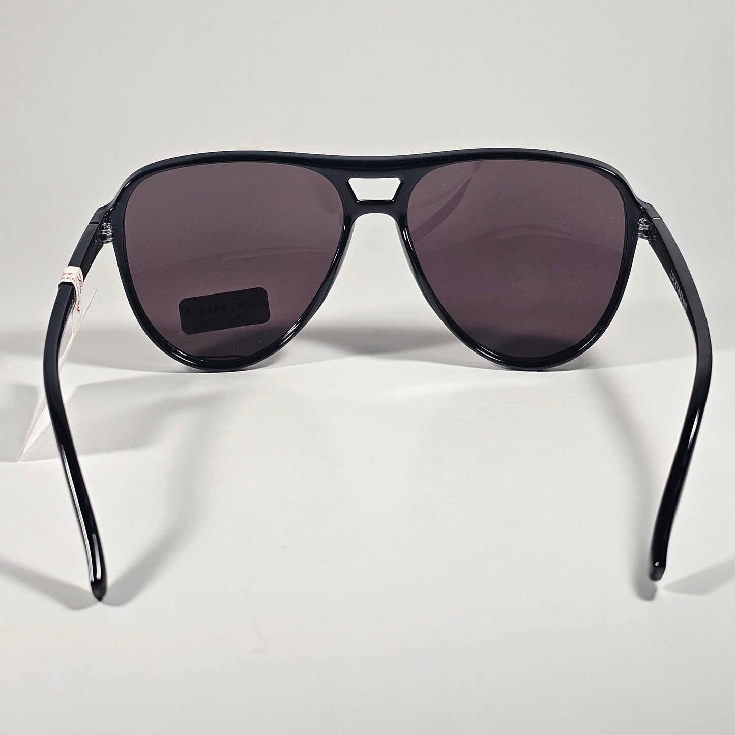 Lucky Brand LB59023 B S Turbo Aviator Sunglasses Black Frame Gray Brown Lens - Sunglasses