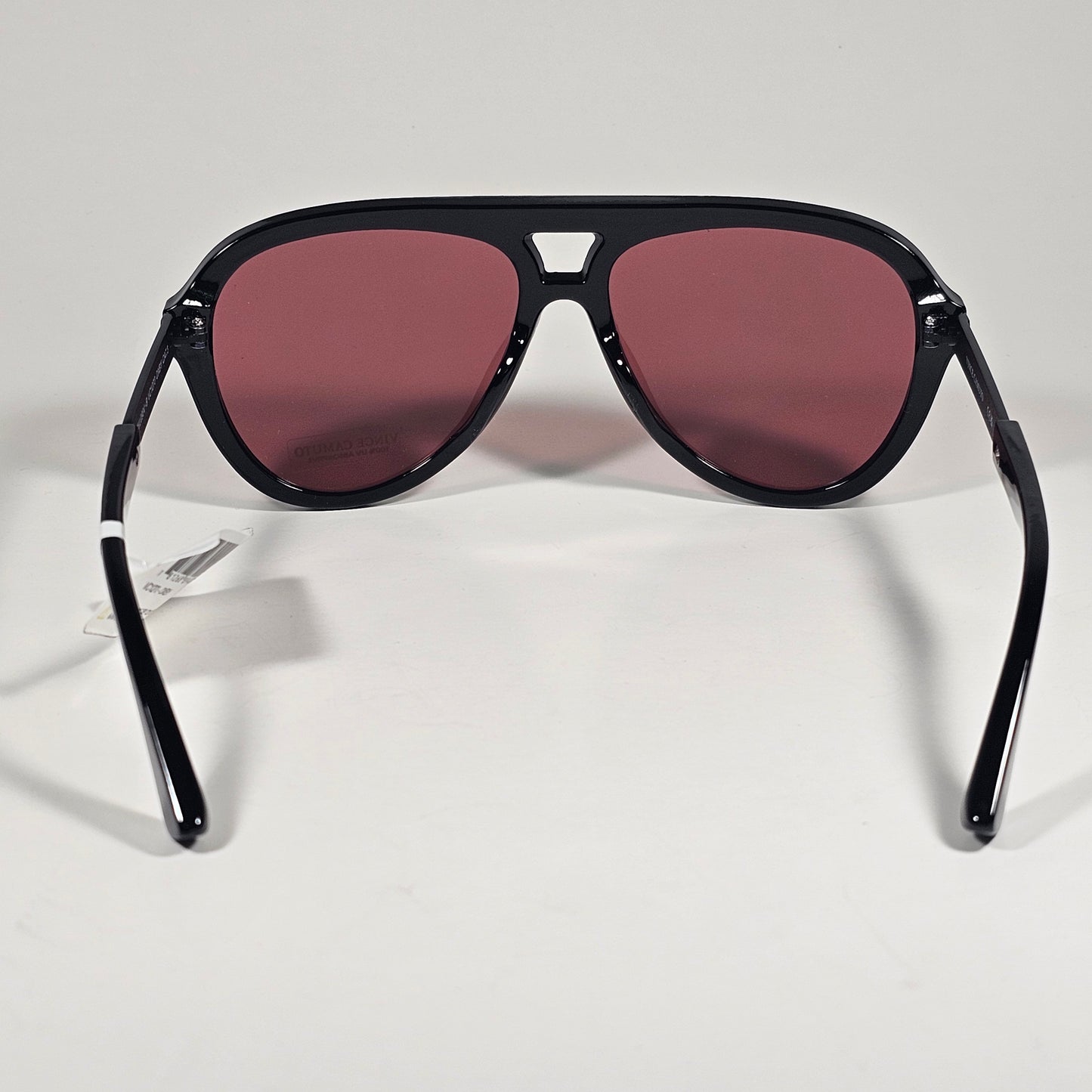 Vince Camuto VC1270 OXBY Aviator Sunglasses Shiny Black Frame Burgundy Lens
