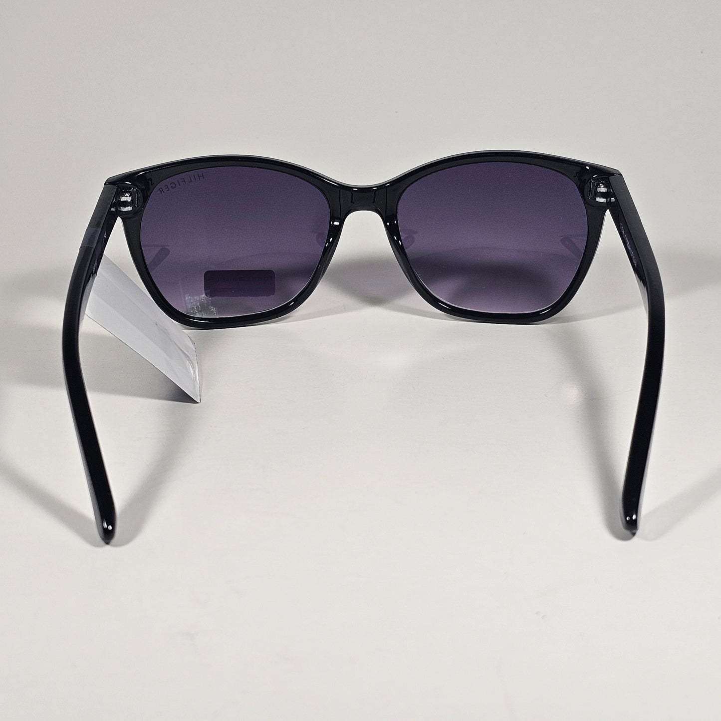 Tommy Hilfiger WP OL670 Oval Sunglasses Shiny Black Frame Smoke Gradient Lens