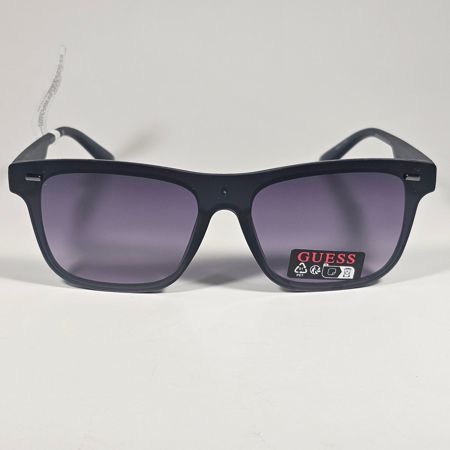 Guess Rectangular Rimless Shield Sunglasses Gray Frame Gray Gradient GF0183 91B