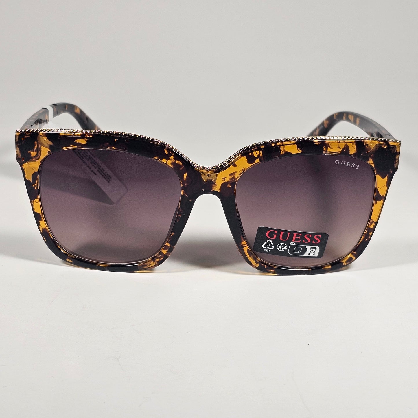 Guess GO00045 52F Cat Eye Sunglasses Brown Tortoise Gold Brown Gradient Lens
