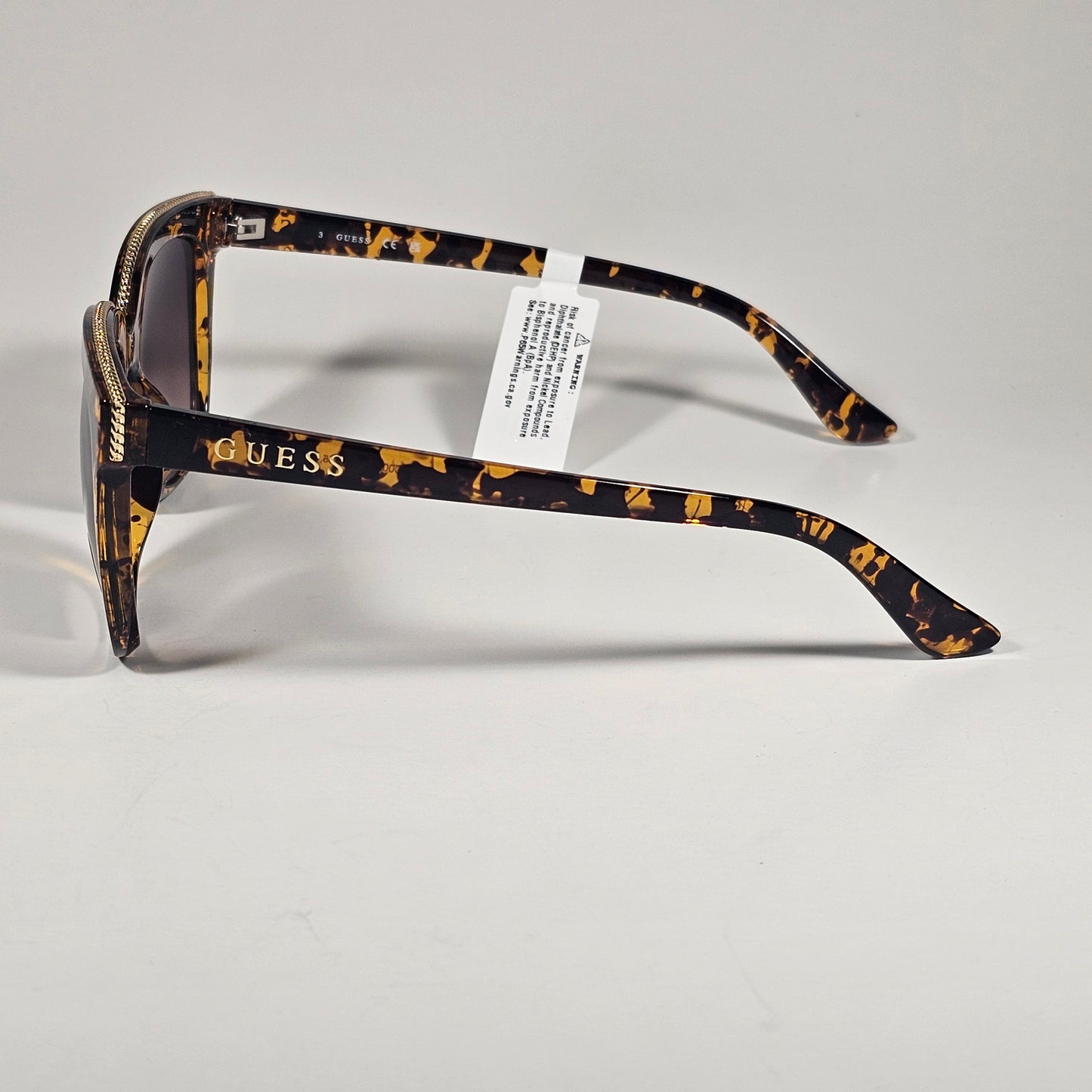 Guess GO00045 52F Cat Eye Sunglasses Brown Tortoise Gold Brown Gradient Lens