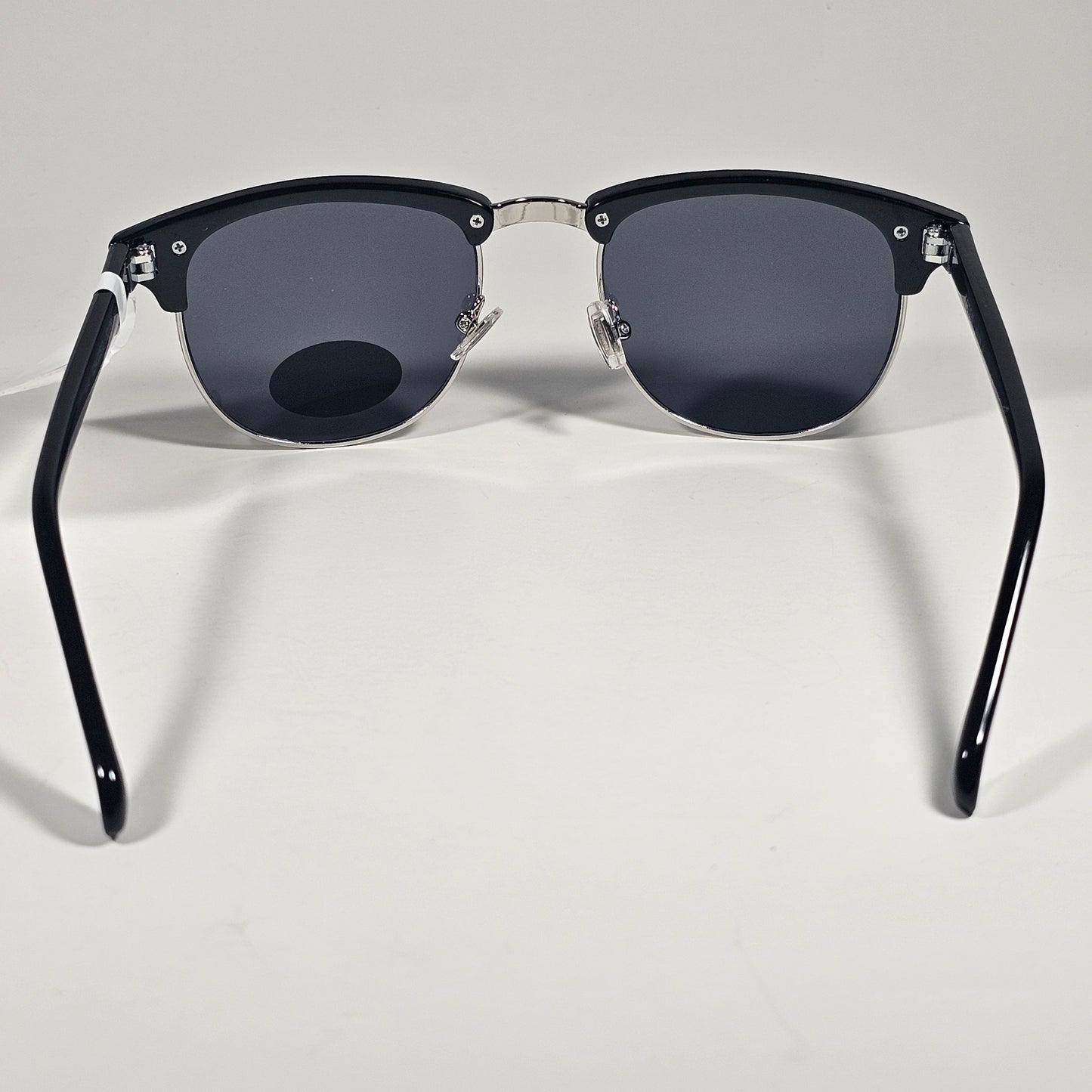 Fossil FM143 Club Sunglasses Black Plastic Gray Metal Frame Gray Tinted Lens