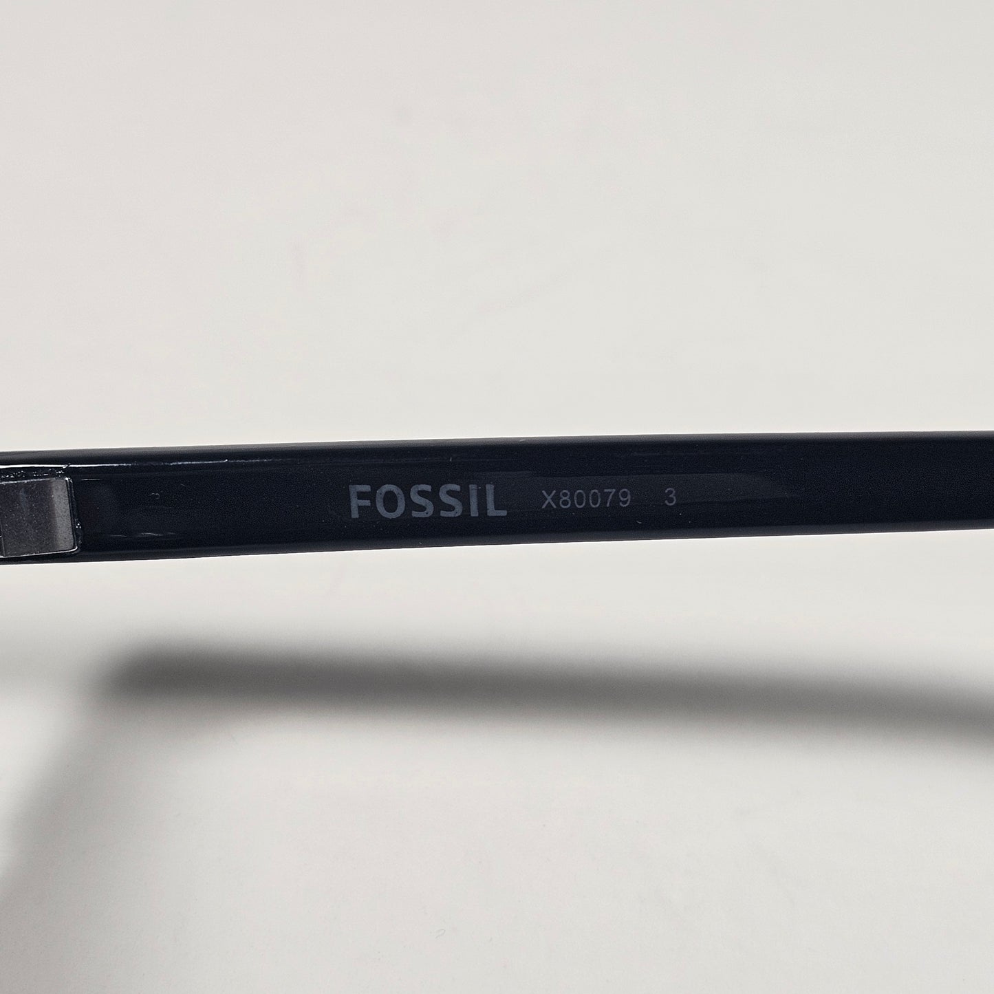 Fossil FM143 Club Sunglasses Black Plastic Gray Metal Frame Gray Tinted Lens