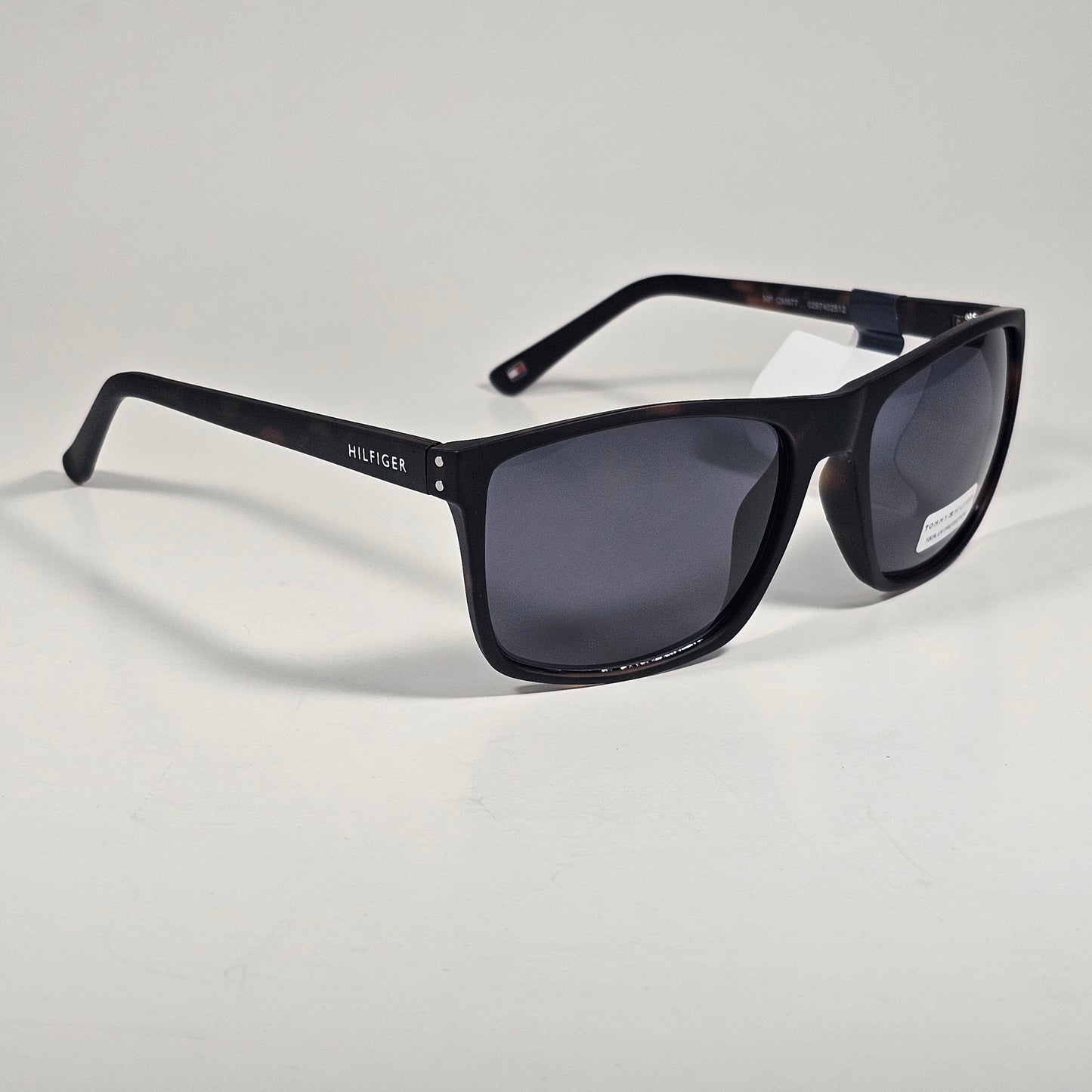 Tommy Hilfiger MP OM677 Rectangular Sunglasses Matte Black Dark Tortoise