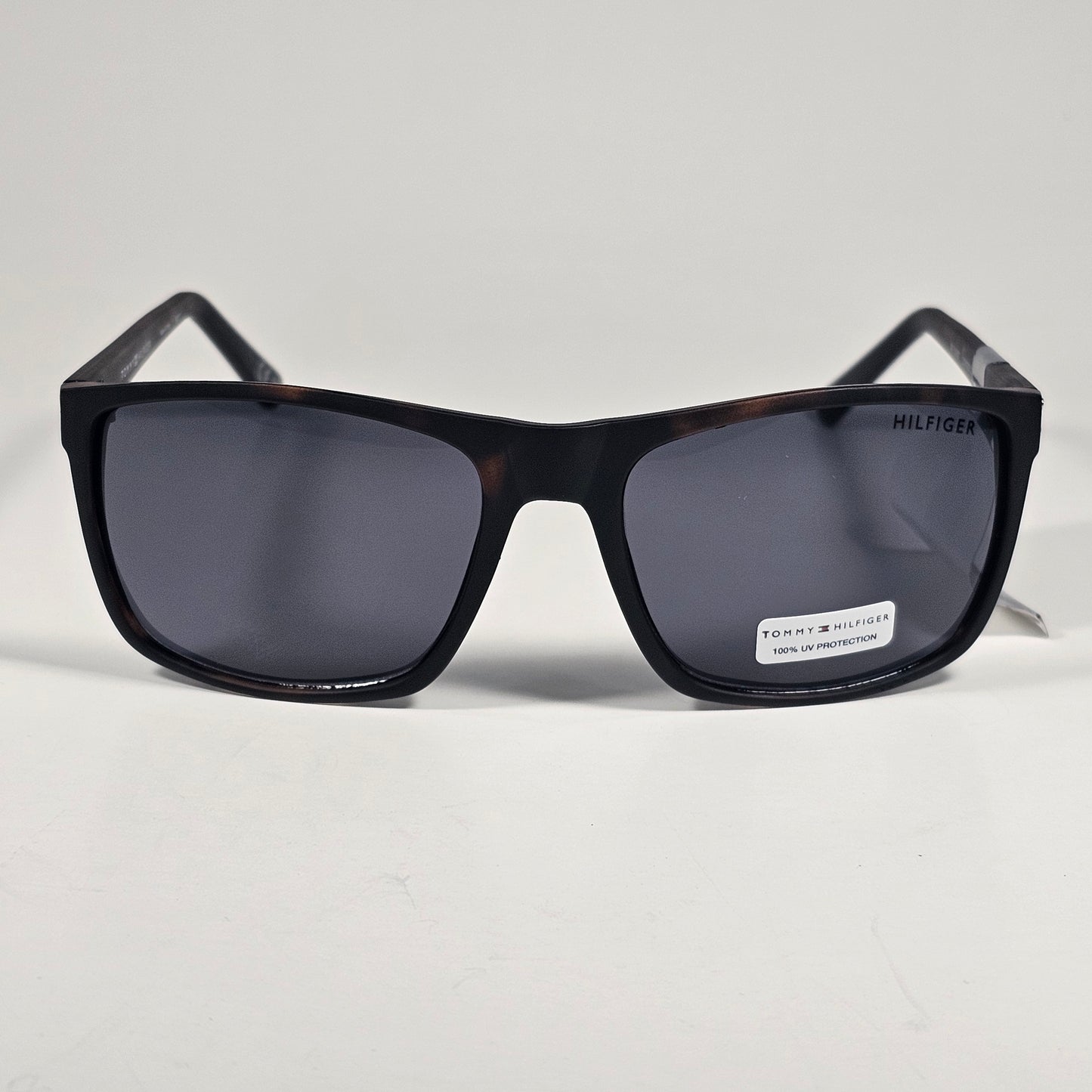 Tommy Hilfiger MP OM677 Rectangular Sunglasses Matte Black Dark Tortoise