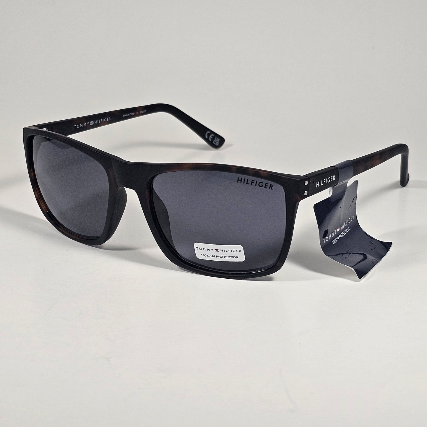 Tommy Hilfiger MP OM677 Rectangular Sunglasses Matte Black Dark Tortoise