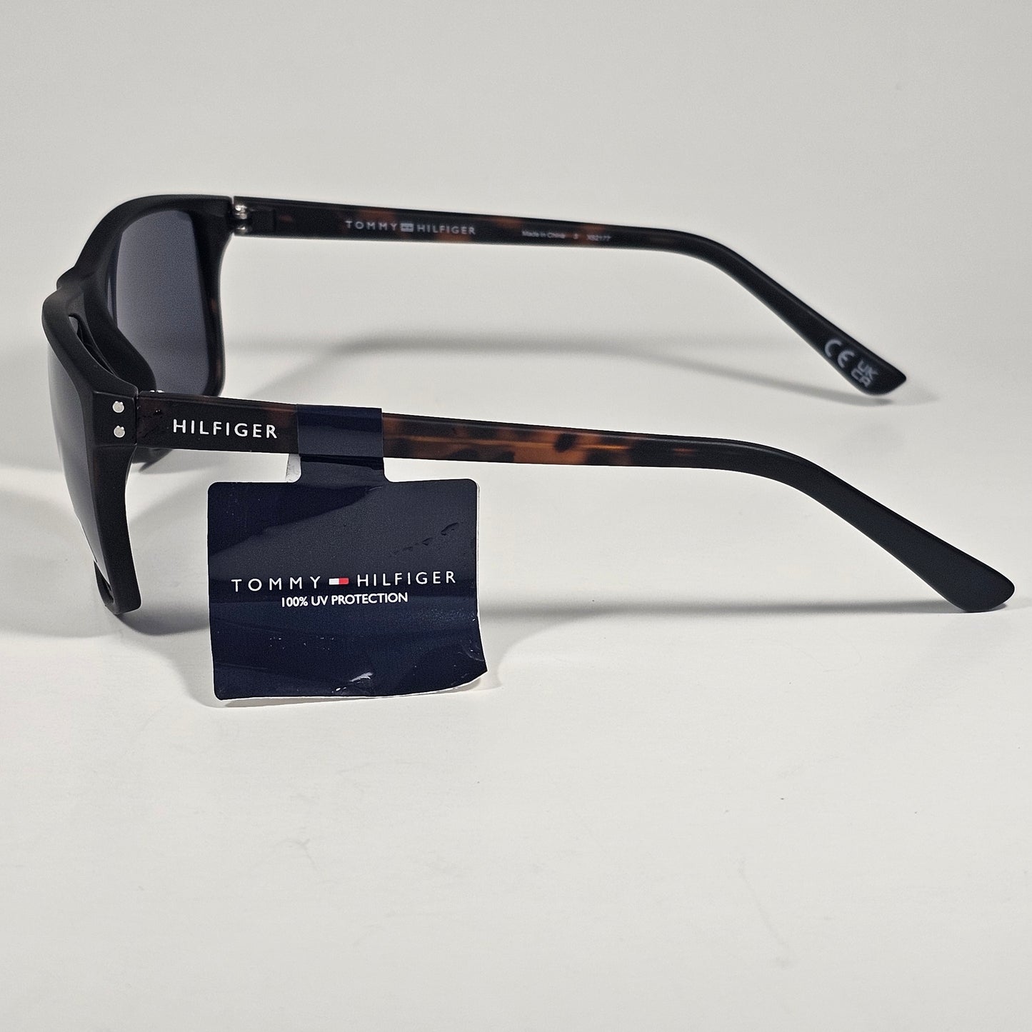 Tommy Hilfiger MP OM677 Rectangular Sunglasses Matte Black Dark Tortoise