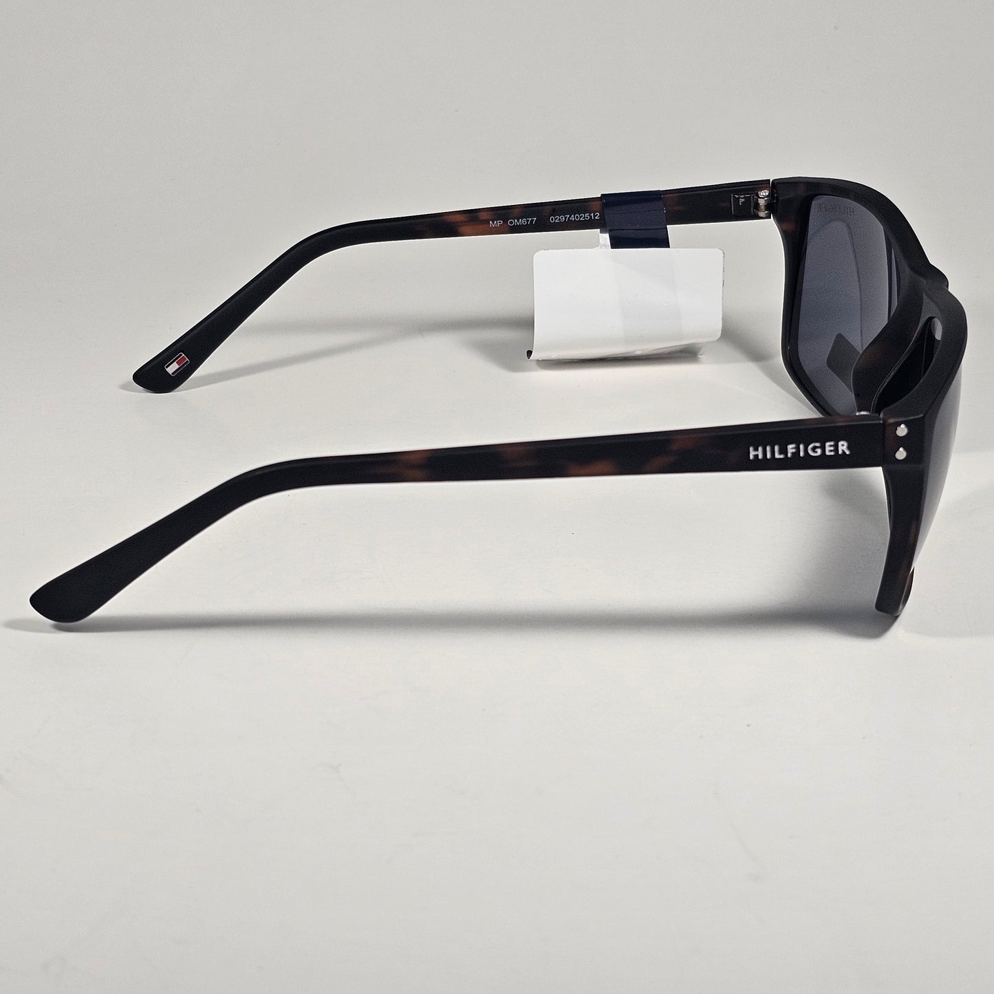 Tommy Hilfiger MP OM677 Rectangular Sunglasses Matte Black Dark Tortoise