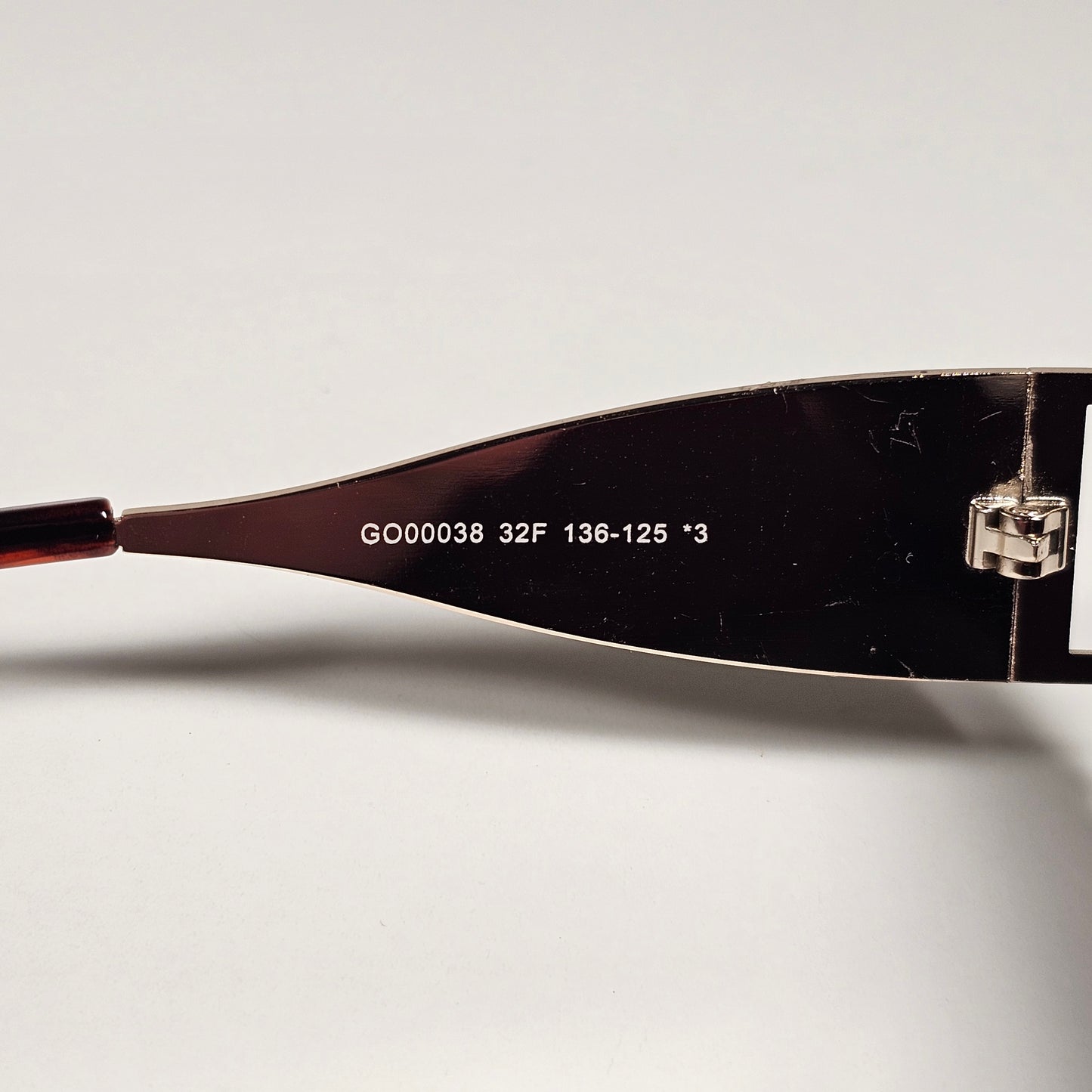 Guess GO00038 32F Rimless Shield Sunglasses Gold Frame Brown Gradient Lens