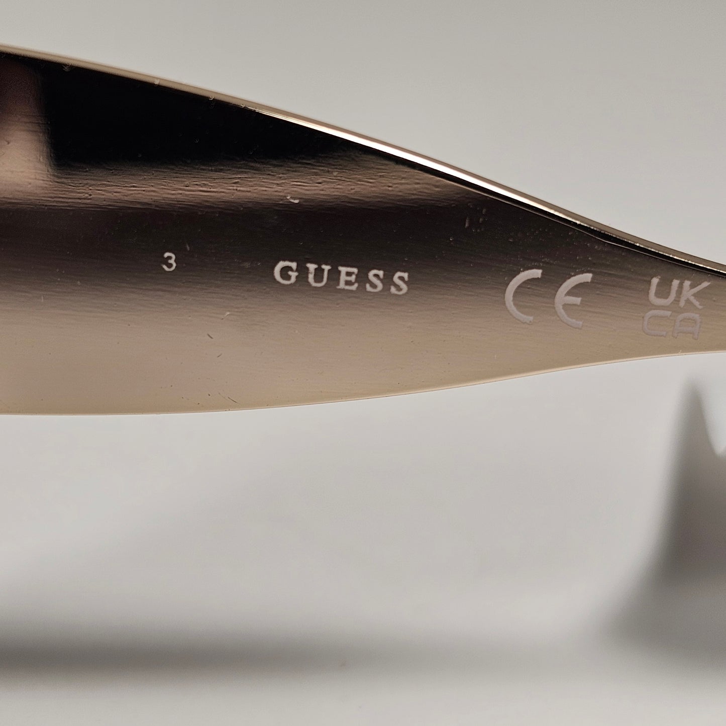 Guess GO00038 32F Rimless Shield Sunglasses Gold Frame Brown Gradient Lens