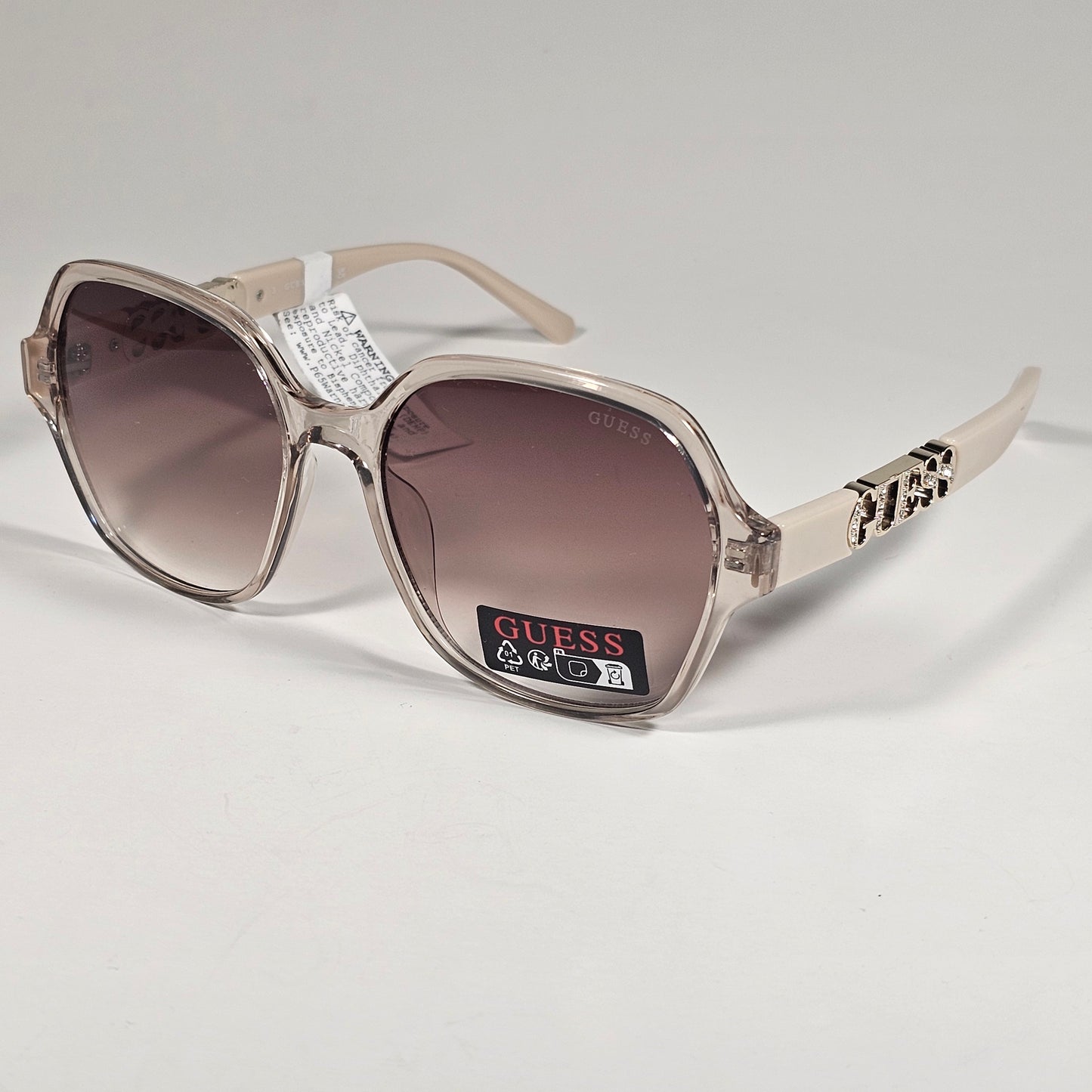 Guess GO00091 45F Butterfly Sunglasses Nude Frame Brown Gradient Lens 57mm