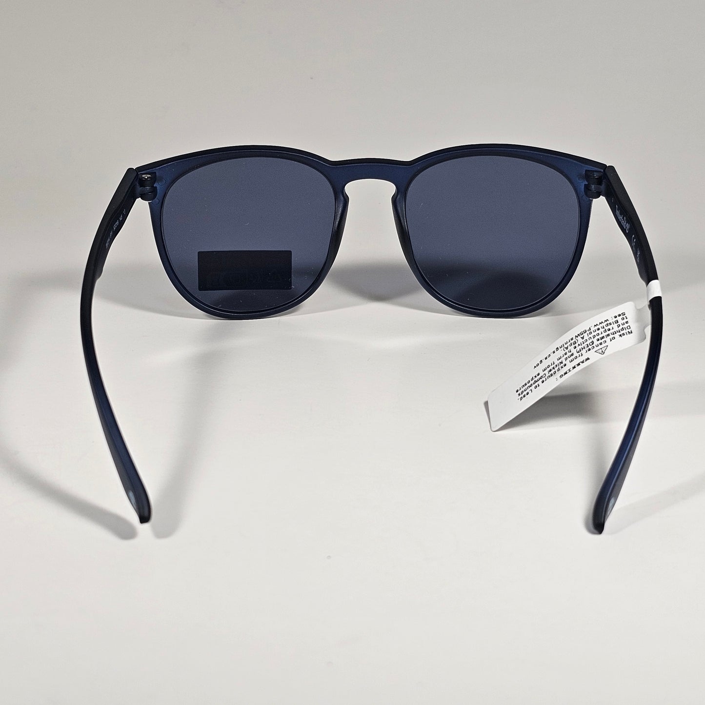 Timberland TB7214 91V Round Keyhole Sunglasses Blue Frame Blue Gray Lens 52mm