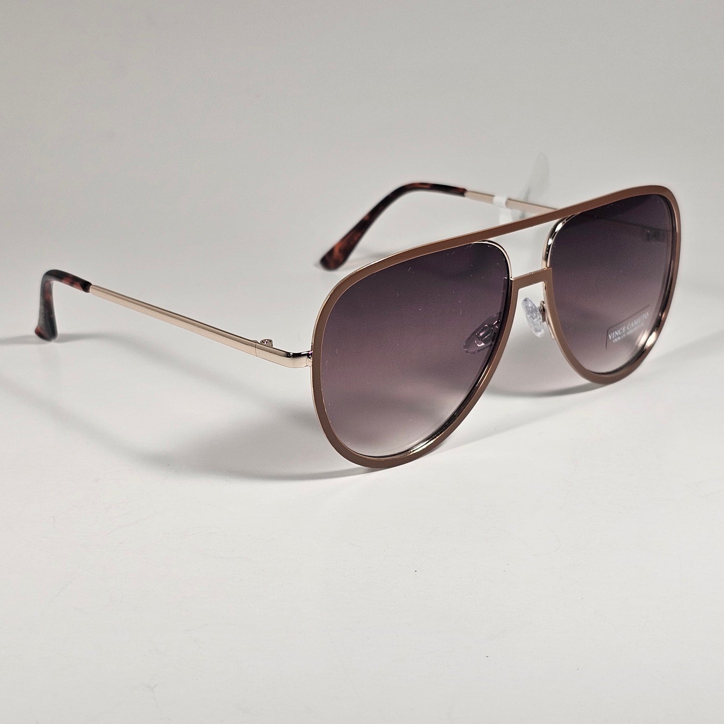 Vince Camuto VC1210 GLDBN Aviator Sunglasses Brown Gold Frame Brown Gradient