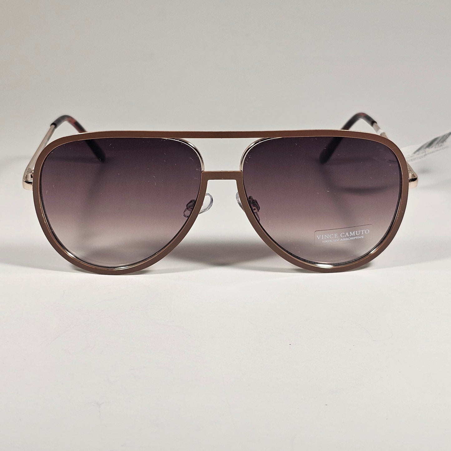 Vince Camuto VC1210 GLDBN Aviator Sunglasses Brown Gold Frame Brown Gradient