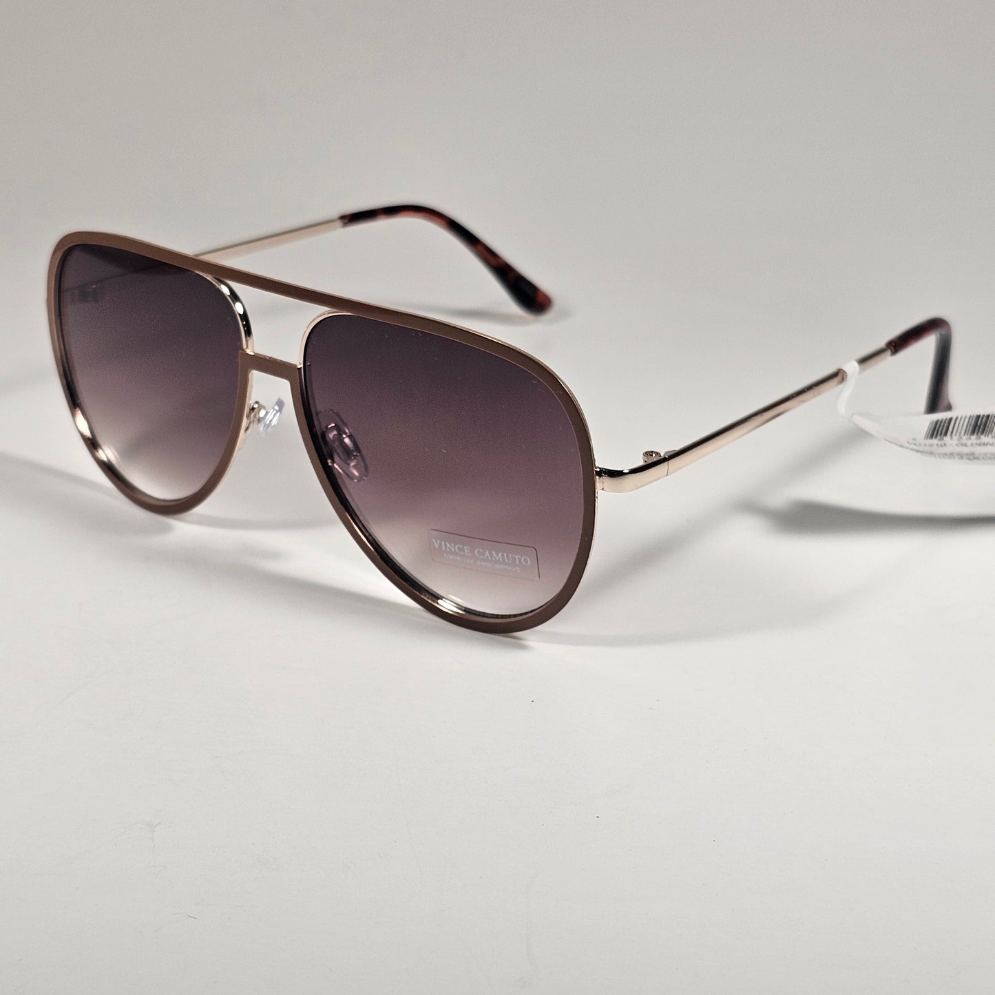 Vince Camuto VC1210 GLDBN Aviator Sunglasses Brown Gold Frame Brown Gradient