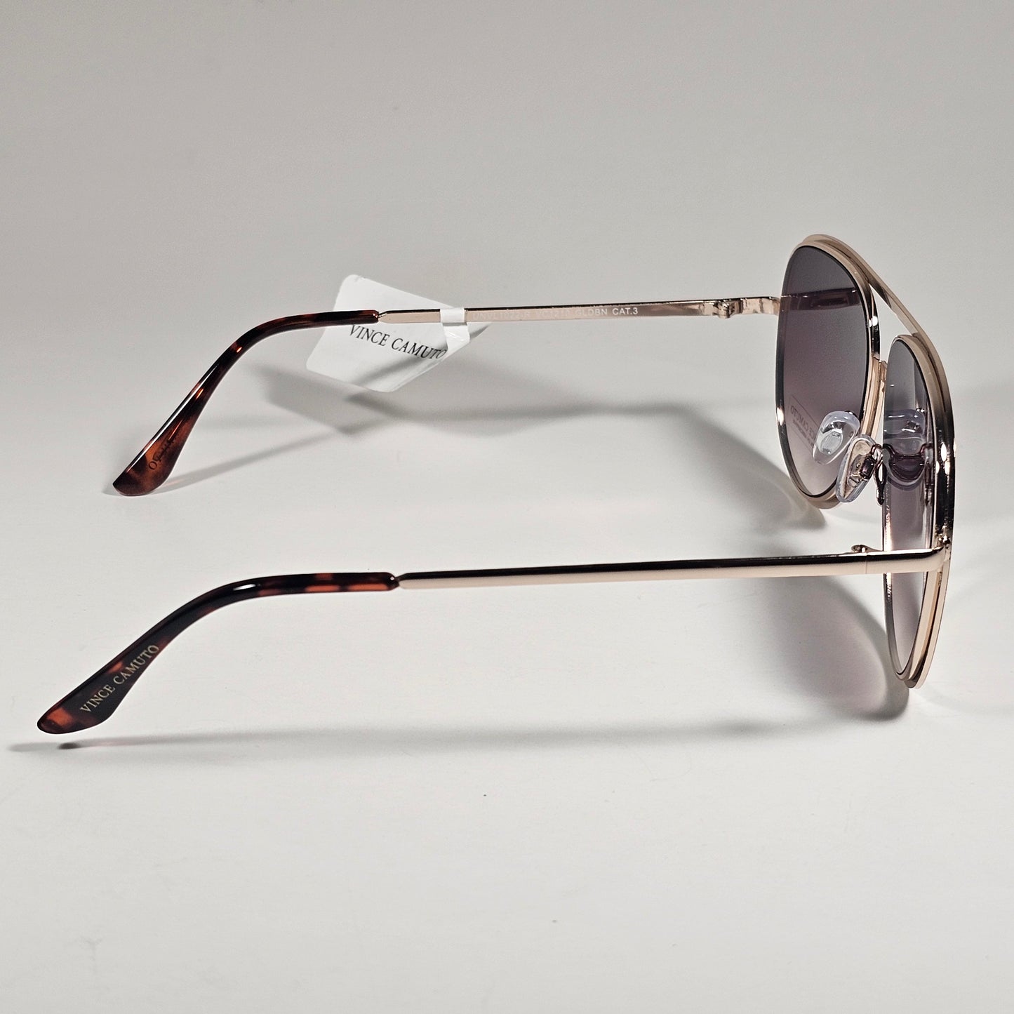 Vince Camuto VC1210 GLDBN Aviator Sunglasses Brown Gold Frame Brown Gradient