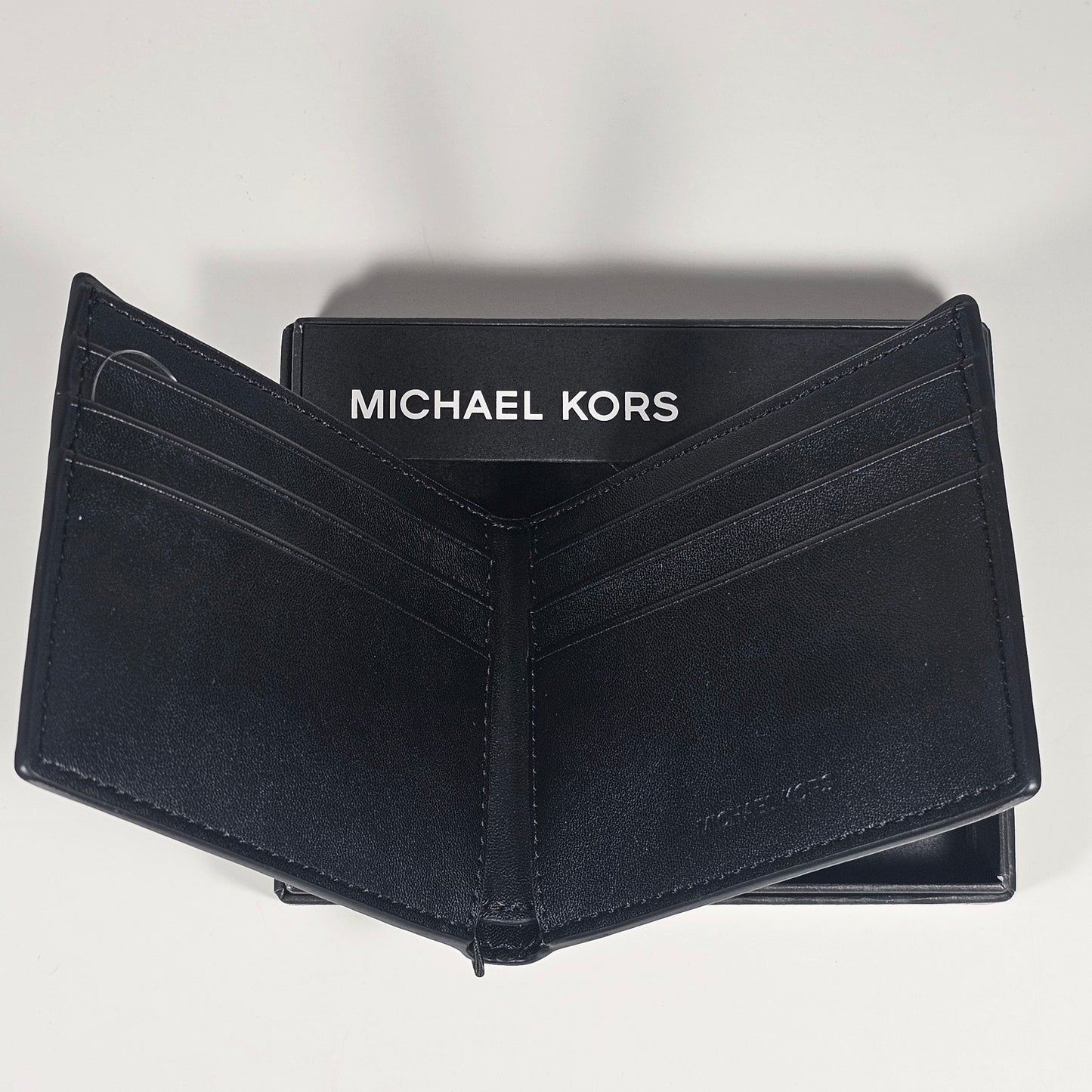 Michael Kors Men's Bifold Black MK Canvas Slim Billfold Wallet 86F5SANF5O Andy