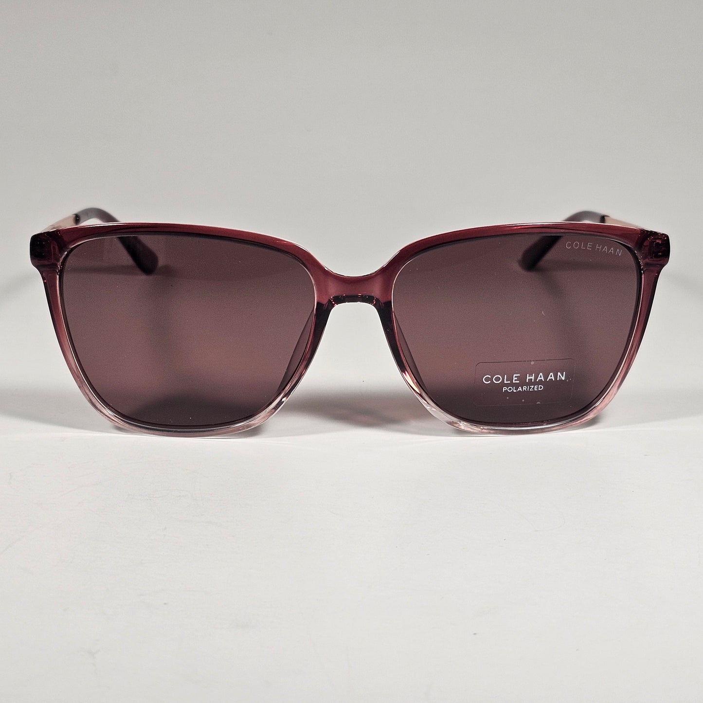 Cole Haan CH9055 530 Cat Eye Polarized Sunglasses Merlot Gradient Brown Lens