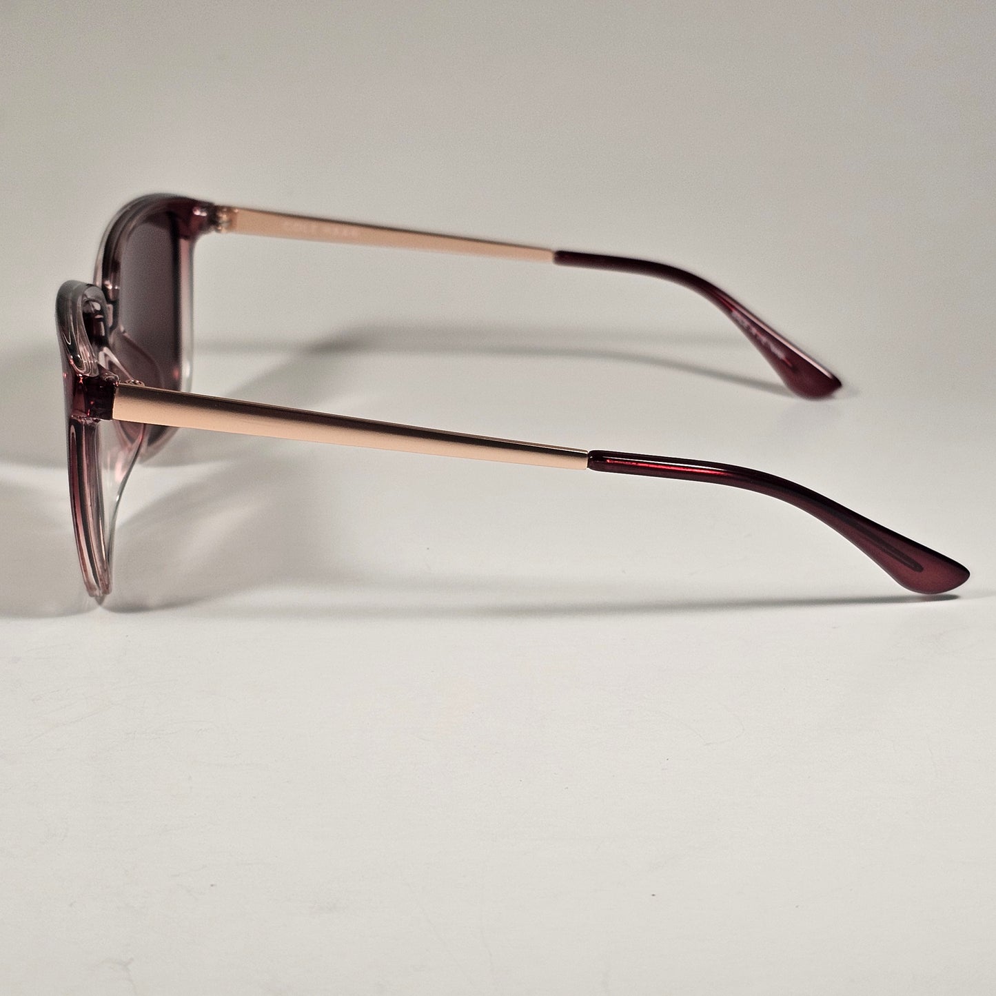 Cole Haan CH9055 530 Cat Eye Polarized Sunglasses Merlot Gradient Brown Lens