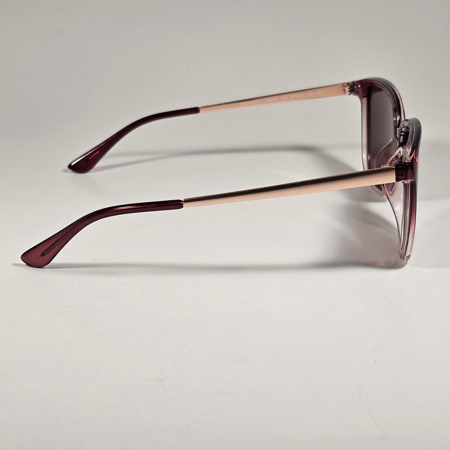 Cole Haan CH9055 530 Cat Eye Polarized Sunglasses Merlot Gradient Brown Lens
