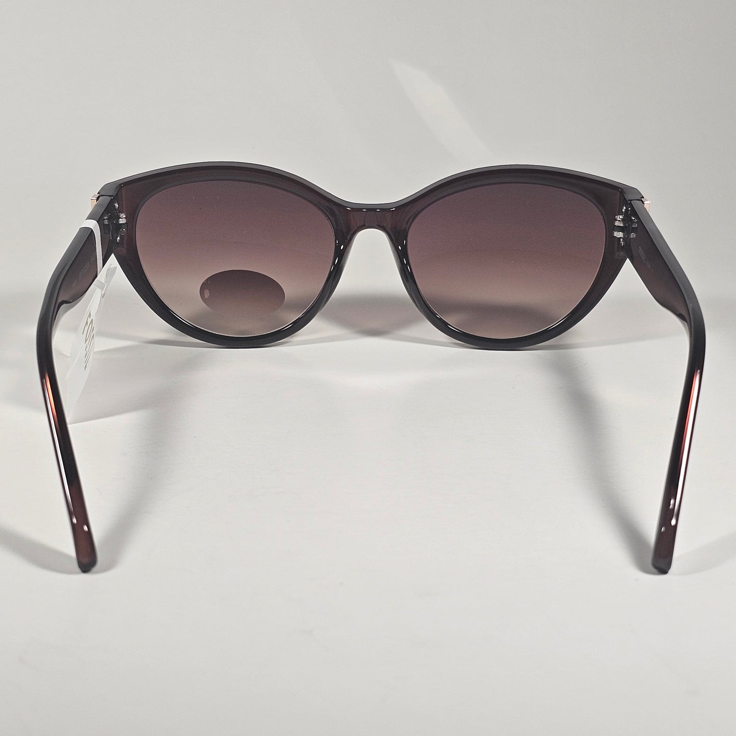 Fossil Cat Eye Cutoff FW261 Sunglasses Dark Brown Frame Brown Gradient Lens 54mm