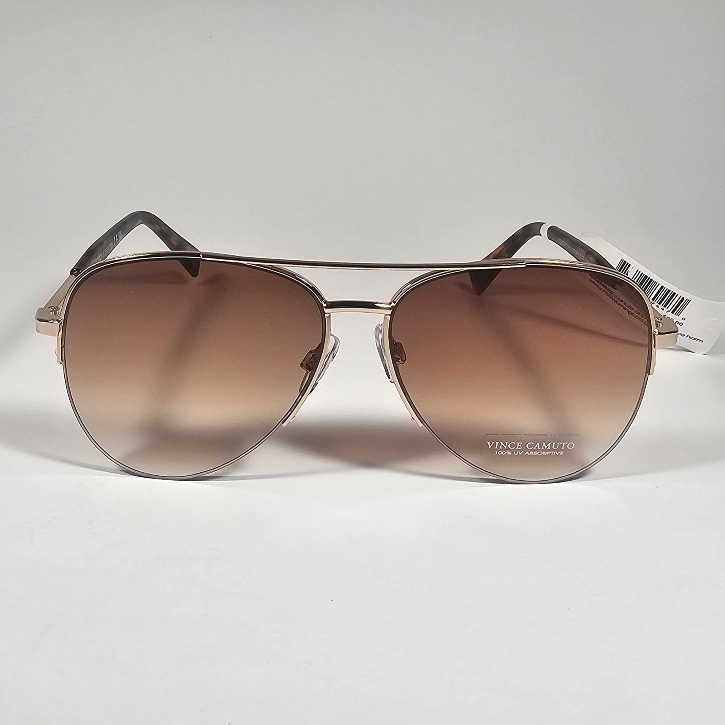 Vince Camuto VC1311 GLD Aviator Sunglasses Brown Gold Frame Brown Gradient Lens