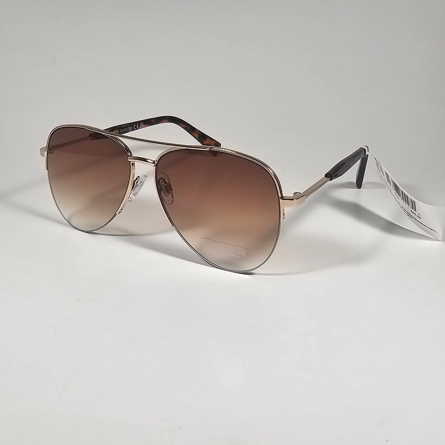 Vince Camuto VC1311 GLD Aviator Sunglasses Brown Gold Frame Brown Gradient Lens