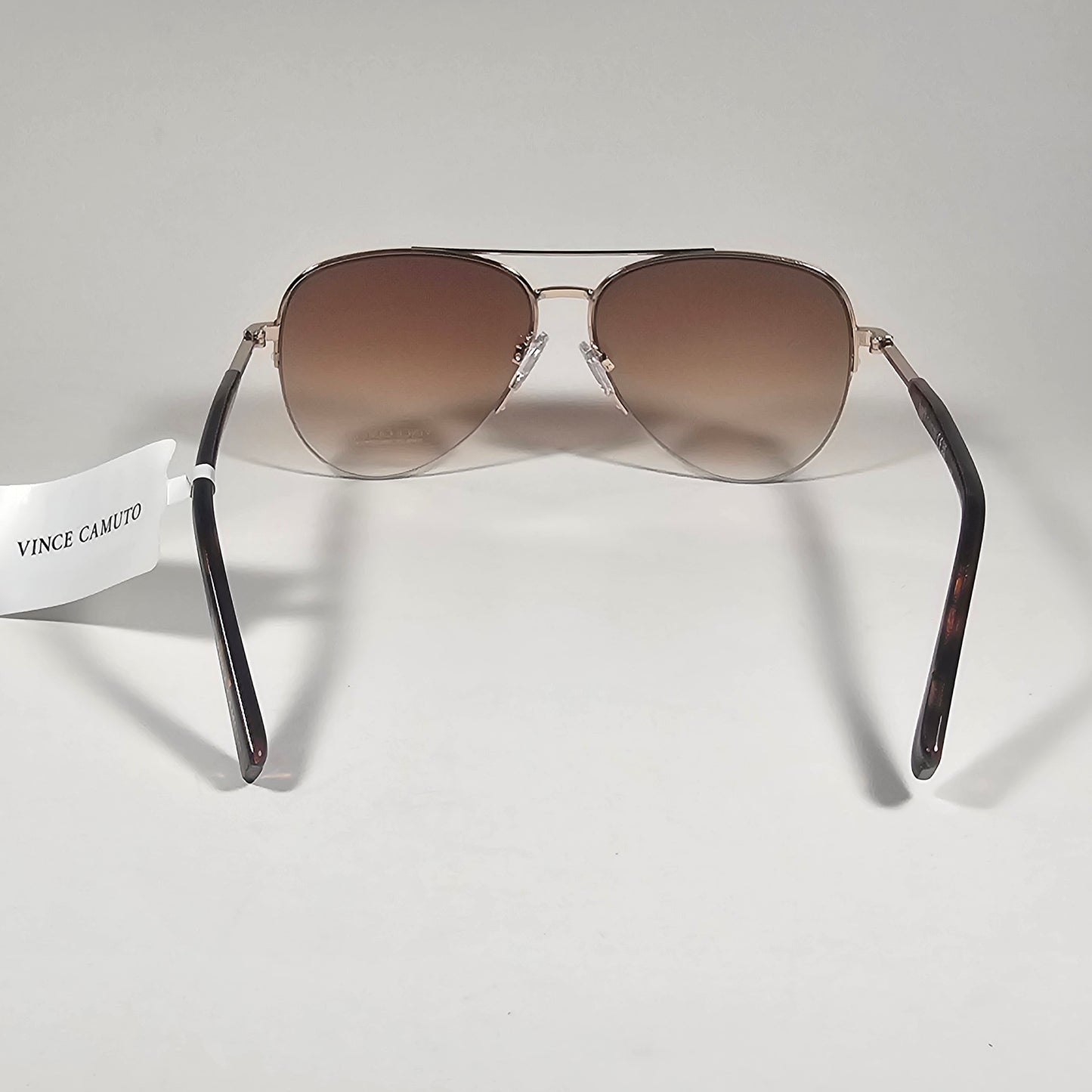 Vince Camuto VC1311 GLD Aviator Sunglasses Brown Gold Frame Brown Gradient Lens