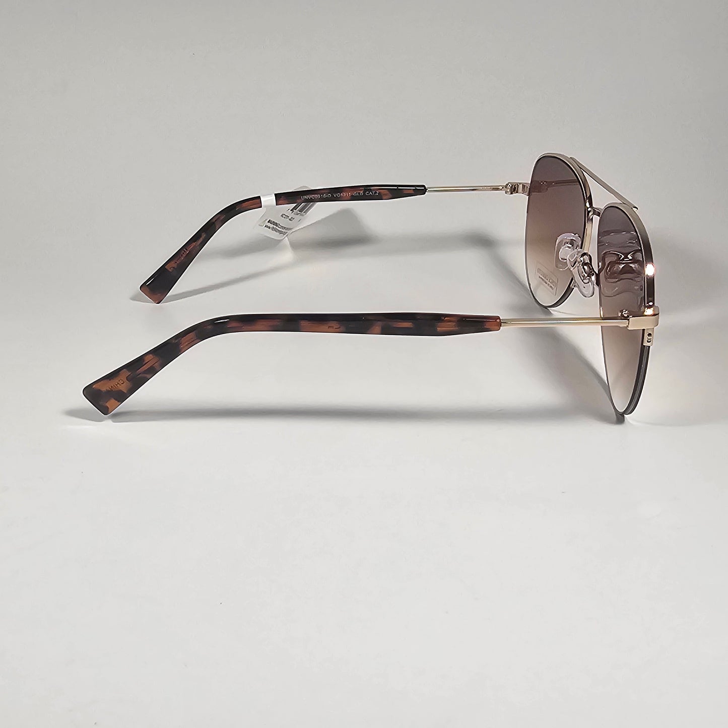 Vince Camuto VC1311 GLD Aviator Sunglasses Brown Gold Frame Brown Gradient Lens