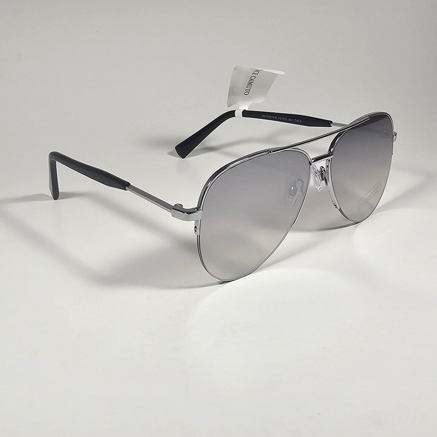 Vince Camuto VC1311 SLV Aviator Sunglasses Silver Tone Frame Silver Mirror Lens
