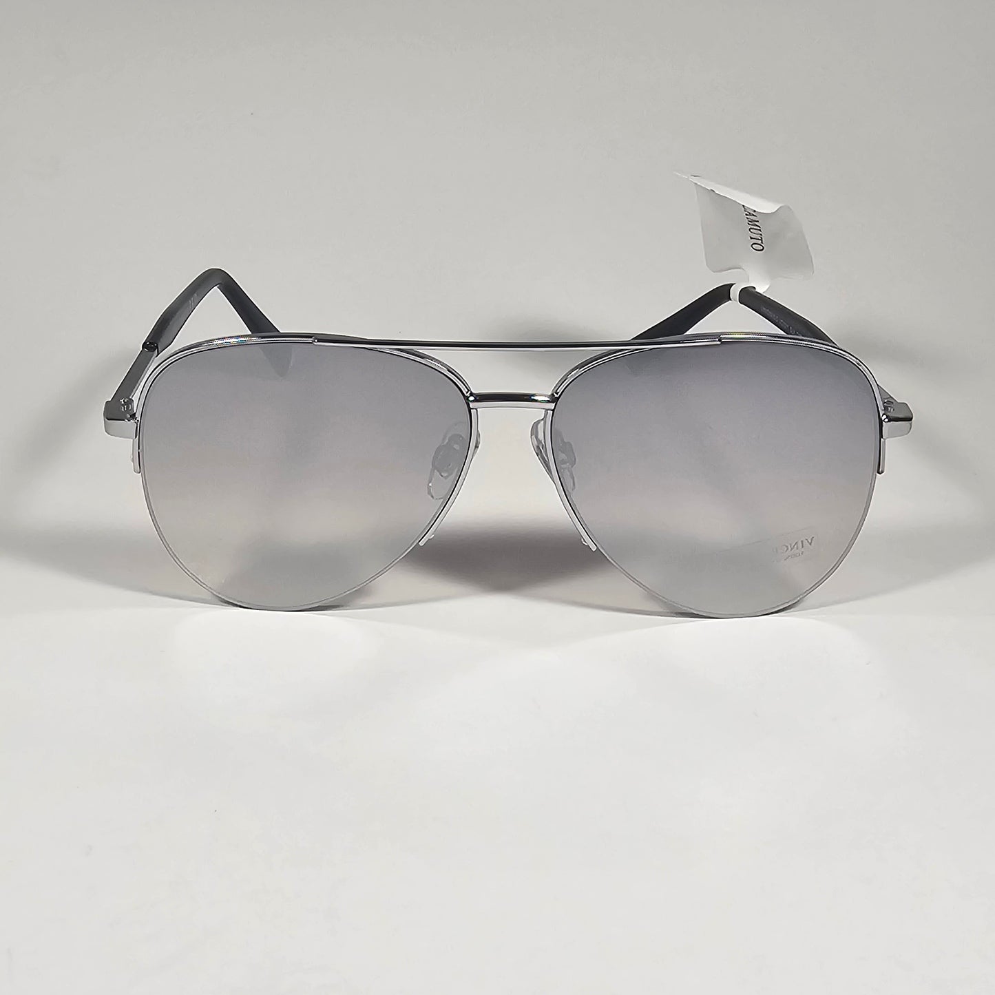 Vince Camuto VC1311 SLV Aviator Sunglasses Silver Tone Frame Silver Mirror Lens