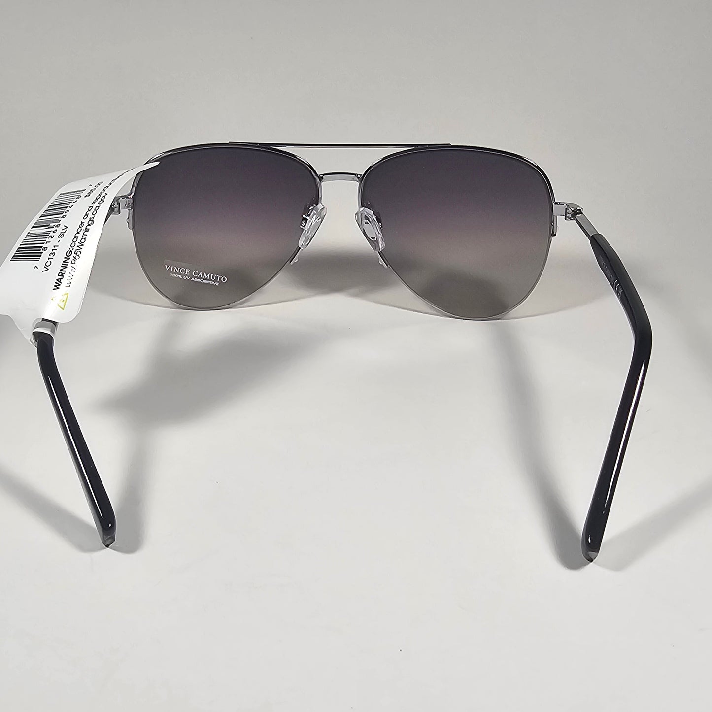 Vince Camuto VC1311 SLV Aviator Sunglasses Silver Tone Frame Silver Mirror Lens