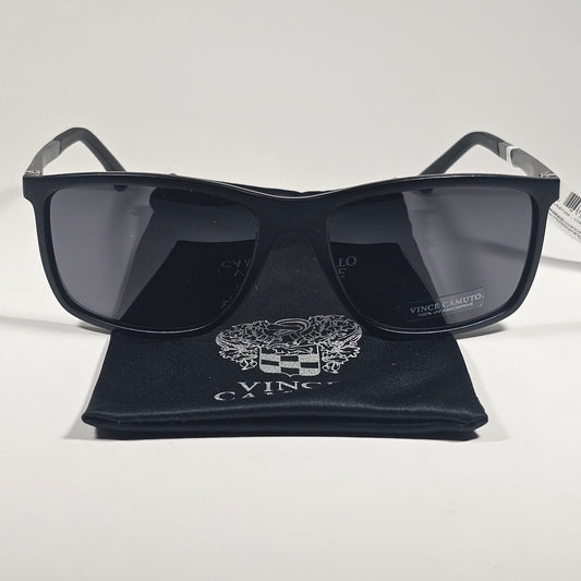 Vince Camuto VM729 OX Men's Rectangle Sunglasses Matte Black Frame Gray Lens