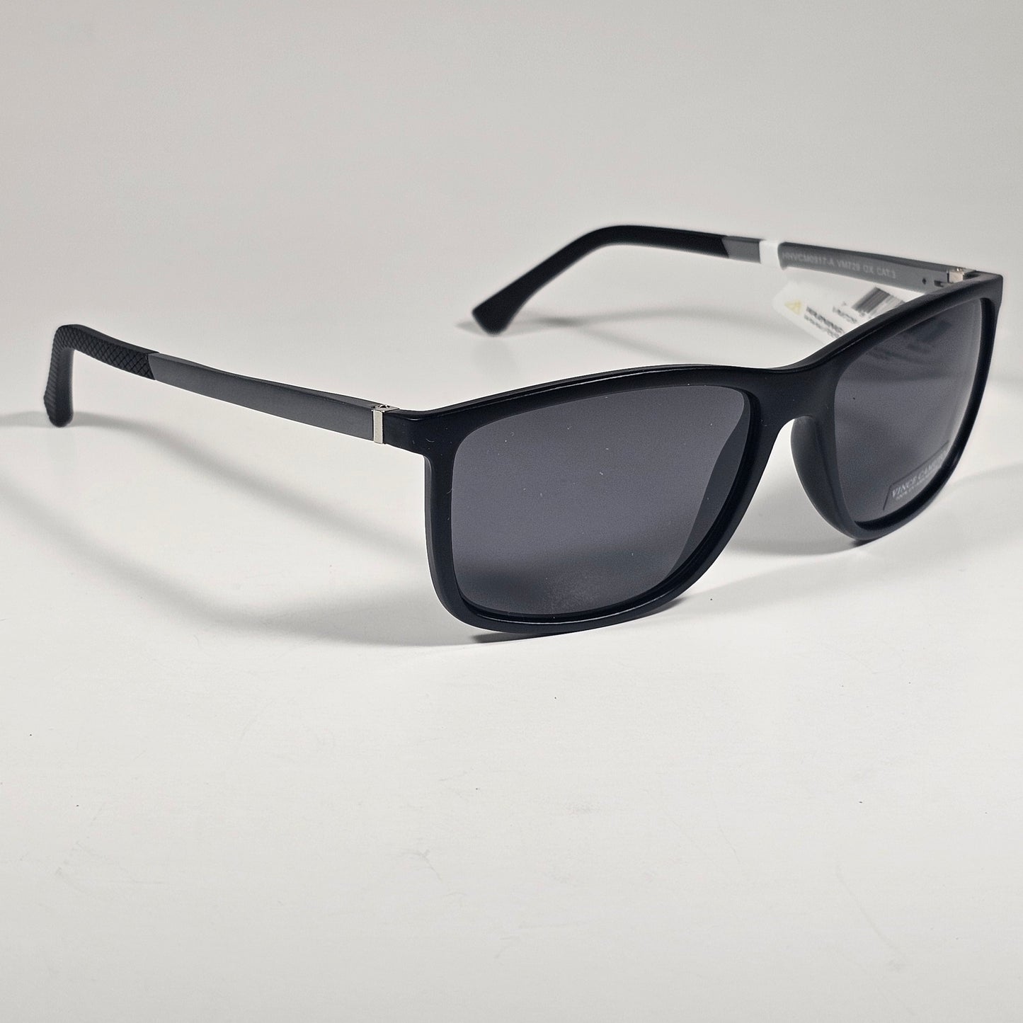 Vince Camuto VM729 OX Men's Rectangle Sunglasses Matte Black Frame Gray Lens
