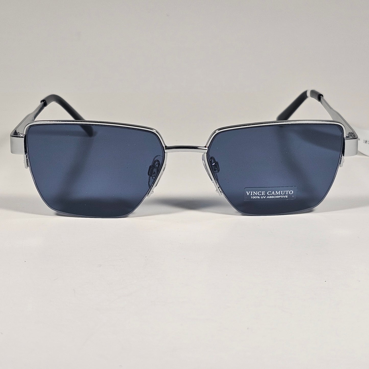 Vince Camuto VC1310 SLV Geometric Sunglasses Silver Frame Blue Tinted Lens