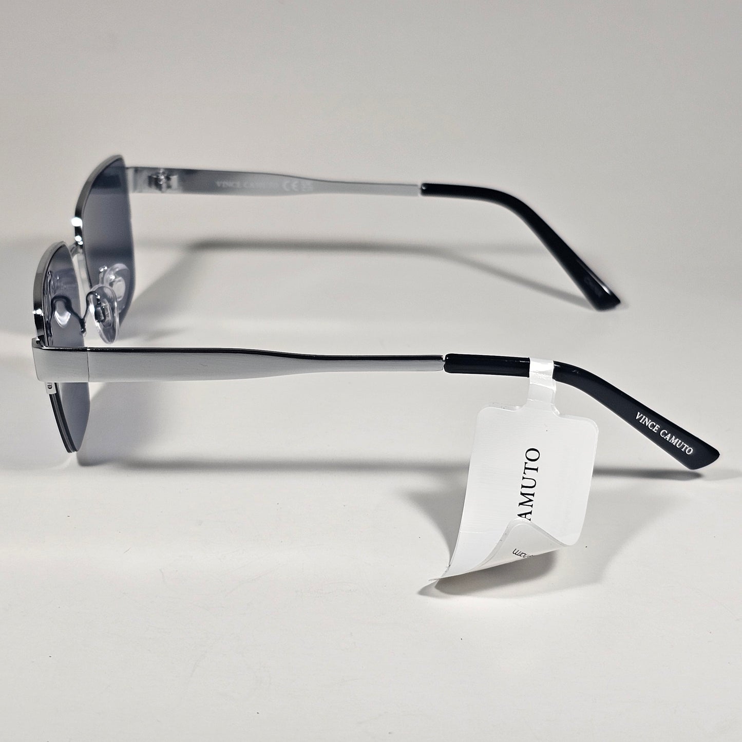 Vince Camuto VC1310 SLV Geometric Sunglasses Silver Frame Blue Tinted Lens