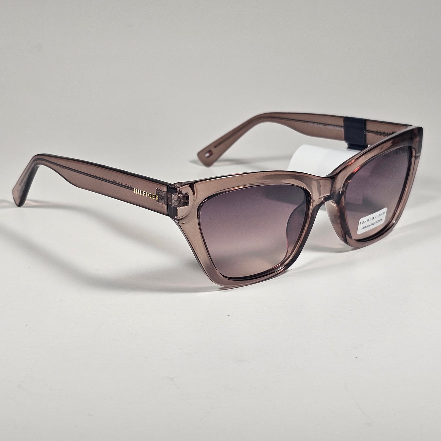 Tommy Hilfiger  WP OL645 Cat Eye Sunglasses Brown Beige Frame Gradient Lens