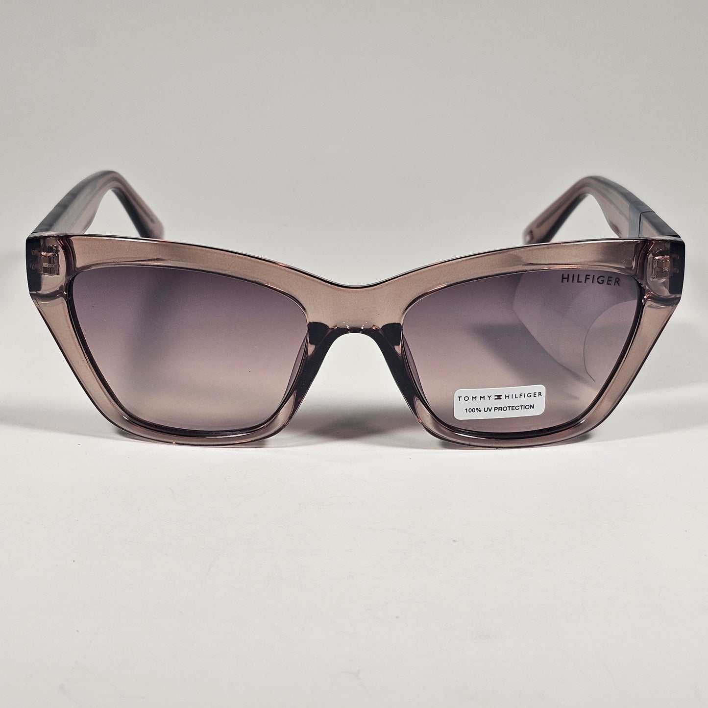 Tommy Hilfiger  WP OL645 Cat Eye Sunglasses Brown Beige Frame Gradient Lens