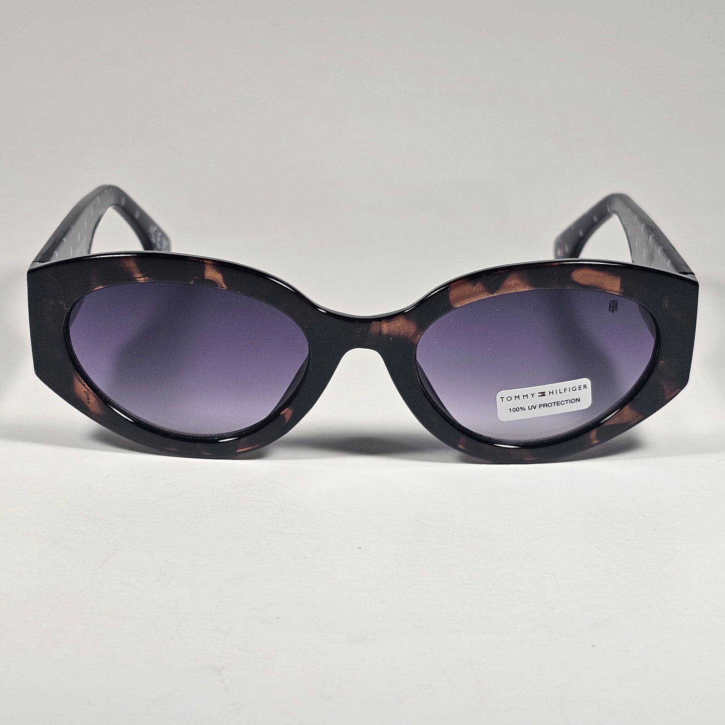 Tommy Hilfiger  WP OL648 Oval Sunglasses Dark Brown Tortoise Frame Gradient Lens