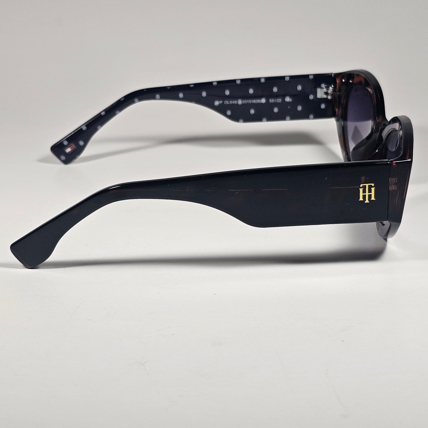 Tommy Hilfiger  WP OL648 Oval Sunglasses Dark Brown Tortoise Frame Gradient Lens