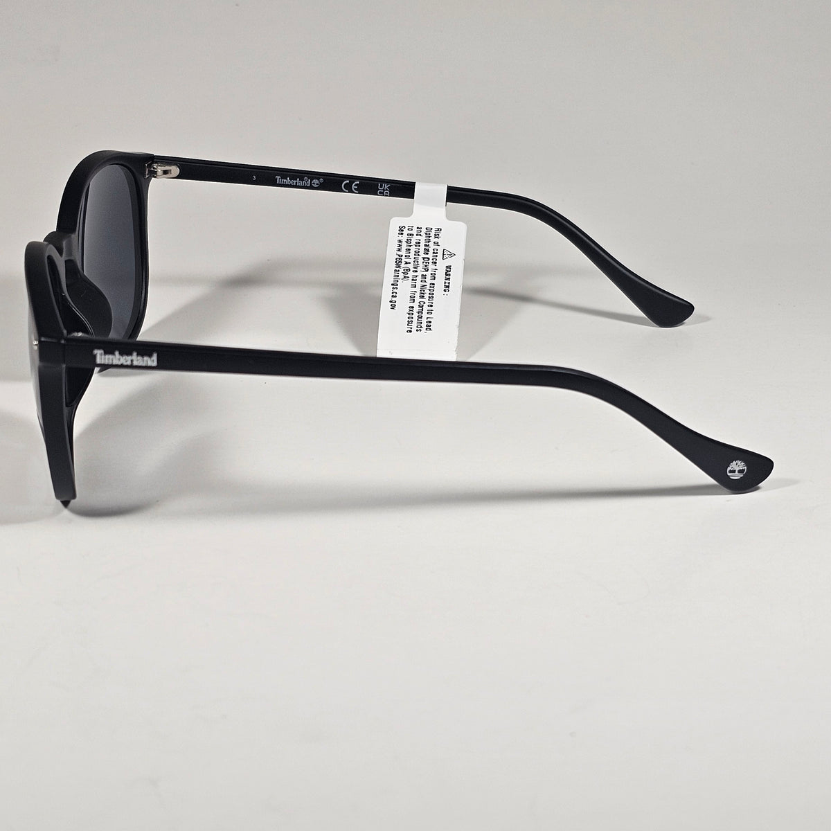 Timberland TB7185 02A Round Keyhole Sunglasses Matte Black Frame Gray Lens 54mm