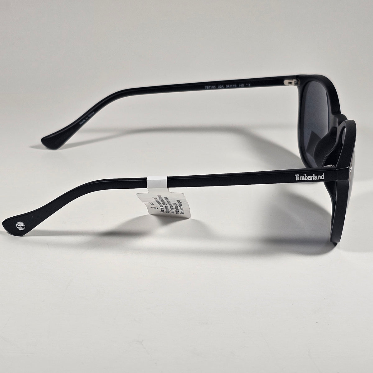 Timberland TB7185 02A Round Keyhole Sunglasses Matte Black Frame Gray Lens 54mm
