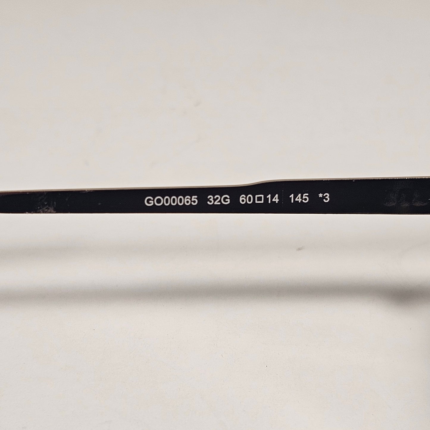 Guess GO00065 32G Rimless Pilot Sunglasses Gold Frame Brown Gray Flash Lens 60mm