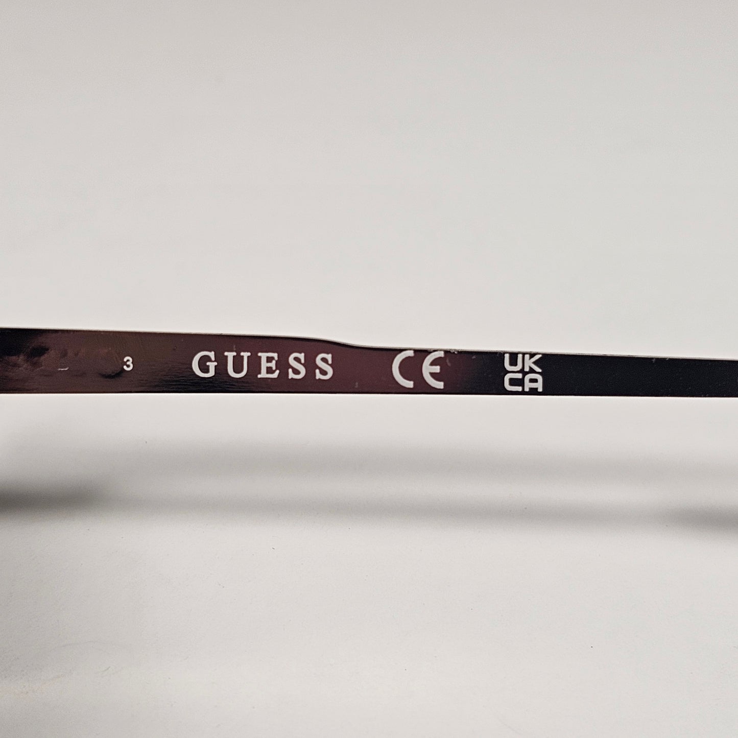 Guess GO00065 32G Rimless Pilot Sunglasses Gold Frame Brown Gray Flash Lens 60mm